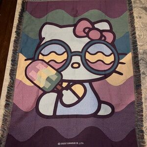 Sanrio Hello Kitty Woven Throw Blanket
